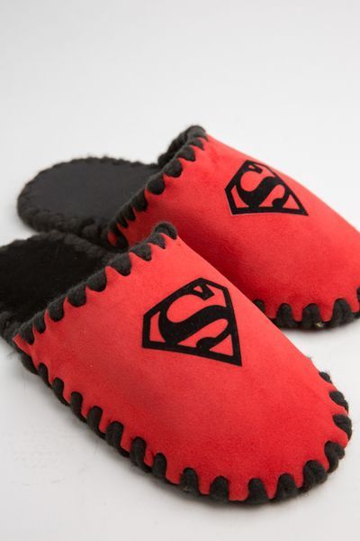 Дитячі домашні капці Family Класичні Superman закриті Червоні 30-31