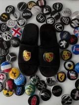 Домашні капці Family Story Класичні FLEX з оригінальним авто-значком PORSCHE відкриті Чорні 34-35 af20-02 фото