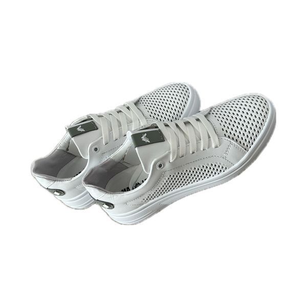 Кроссовки из натуральной кожи с перфорацией MARLEX 23113-S 36