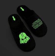 Мужские домашние тапки Family Классические светящиеся в темноте Star Wars закрыты Черные 36-37 n0101 фото