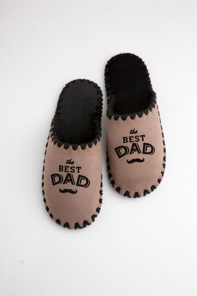 Чоловічі домашні капці Family Класичні The Best Dad закриті Мокко 40-41 n0102 фото