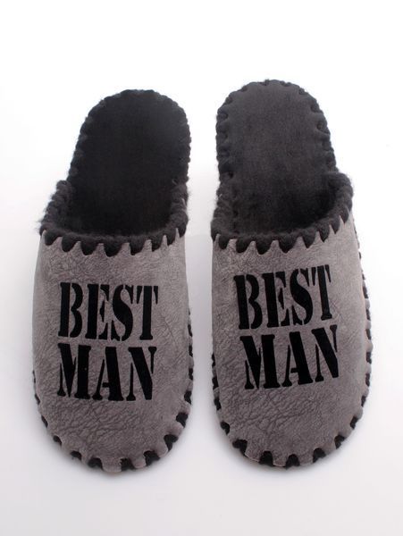 Чоловічі домашні капці Family Класичні Best Man закриті Графітові 40-41 n0107 фото