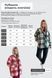 Сорочка в клітинку тепла жіноча з капюшоном oversize чорна 46-48
