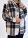 Сорочка в клітинку тепла жіноча з капюшоном oversize чорна 46-48