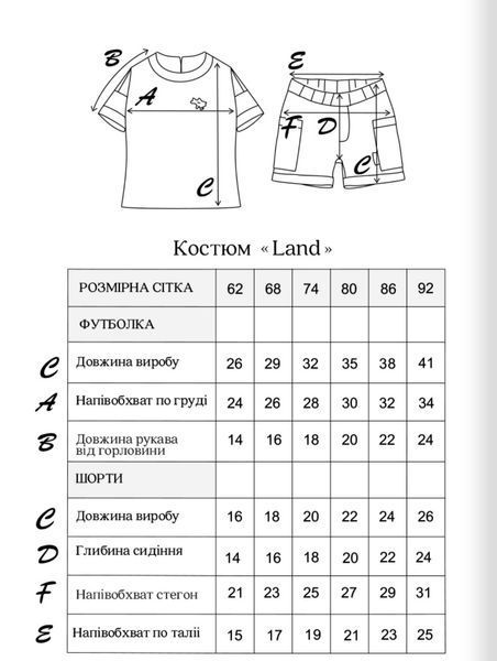 Бавовняний костюм Land Клітка 80