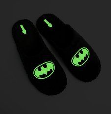 Мужские домашние тапочки Family Классические светящиеся в темноте Batman закрыты Черные 36-37 n0101 фото