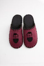 Мужские домашние тапочки Family Классические Бородач закрытые Сливовые 40-41 n0108 фото