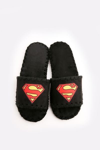 Мужские домашние тапочки Family Классические Цветной Superman открытые Черные 30-31 u0101 фото