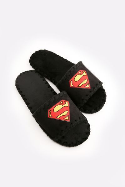 Мужские домашние тапочки Family Классические Цветной Superman открытые Черные 30-31 u0101 фото