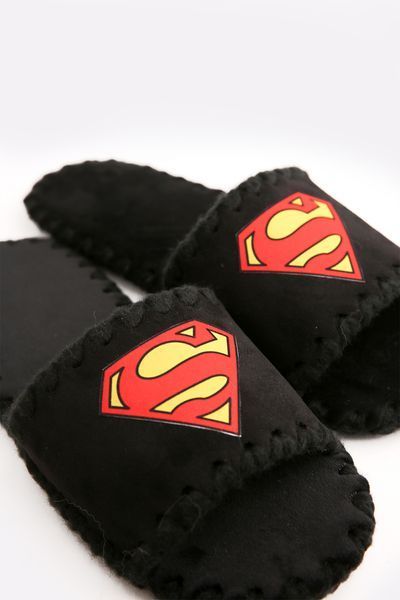 Мужские домашние тапочки Family Классические Цветной Superman открытые Черные 30-31 u0101 фото