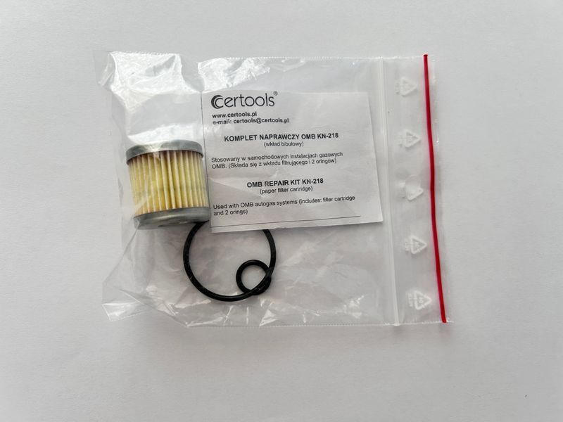 Ремкомплект клапана газу OMB, Certools KN-218, FKN-218 фільтр вкладиш з резинками