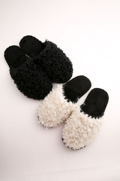 Набор домашних тапочек Family Кучерики Черные и Белые 36-37, 40-41 n0501 фото