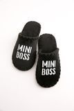 Детские домашние тапочки Family Классические Mini Boss закрытые Черные 30-31