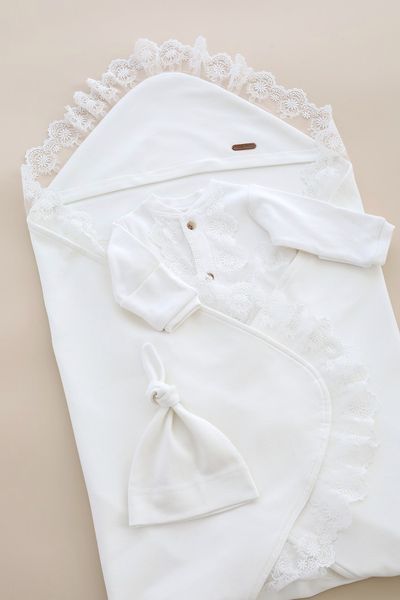 Комплект з чоловічком Lace, Молочний 56