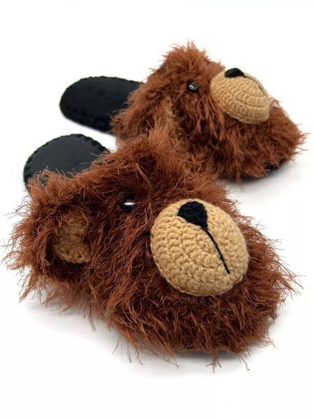 Домашние тапочки-игрушки Мордочка Мишка лохматый 30-31 FAM-n11-25 фото