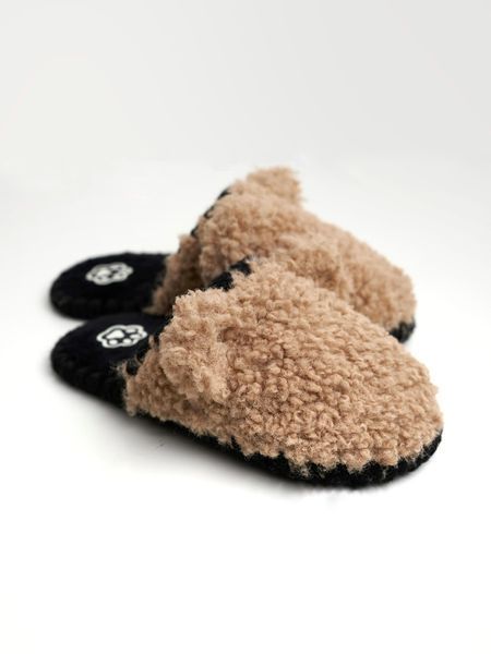 Домашние тапочки Family Teddy с ушками закрыты Карамельные 30-31