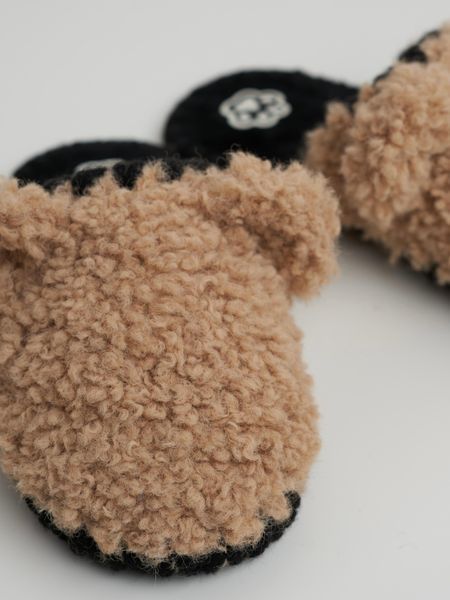 Домашние тапочки Family Teddy с ушками закрыты Карамельные 30-31
